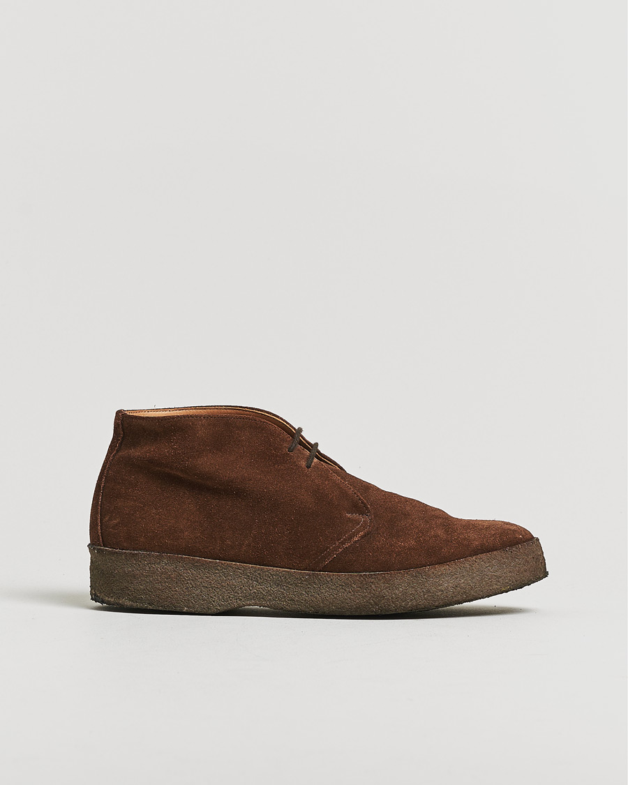 Herre | Pre-owned Sko | Pre-owned | Sanders Joel Chukka Boot Chocolate Suede UK8,5 - EU42,5
