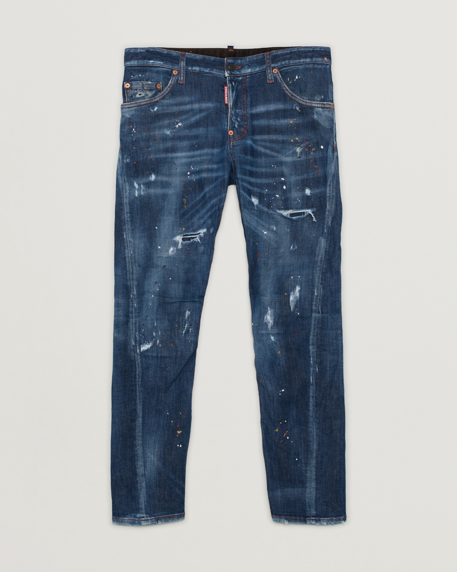 Herre | Dsquared2 Sexy Twist Jeans Deep Blue Wash | Pre-owned | Dsquared2 Sexy Twist Jeans Deep Blue Wash