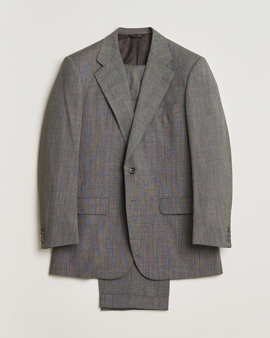 Herre | Pre-owned Dresser | Pre-owned | Burberry Vintage Wool Suit Grey Melange 50