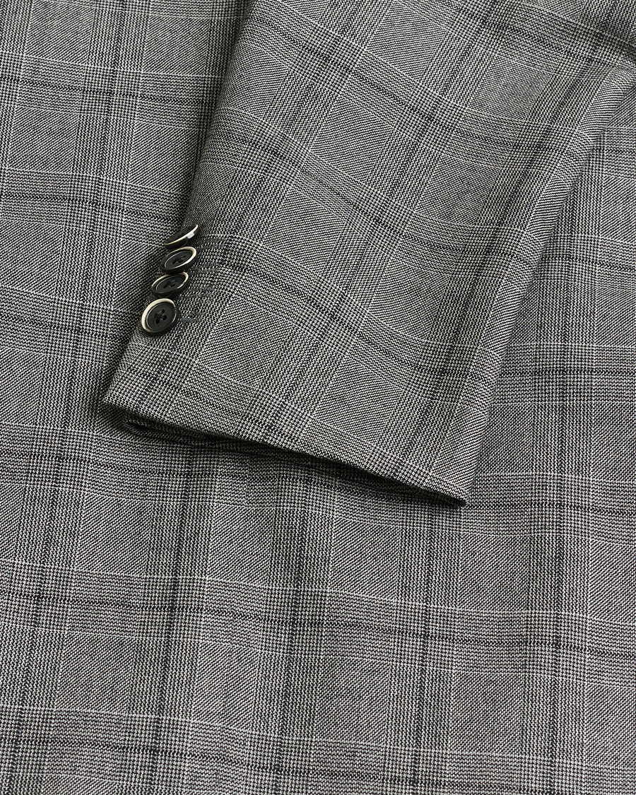 Herre | Pre-owned Dresser | Pre-owned | Caruso Checked Wool Suit Grey 48