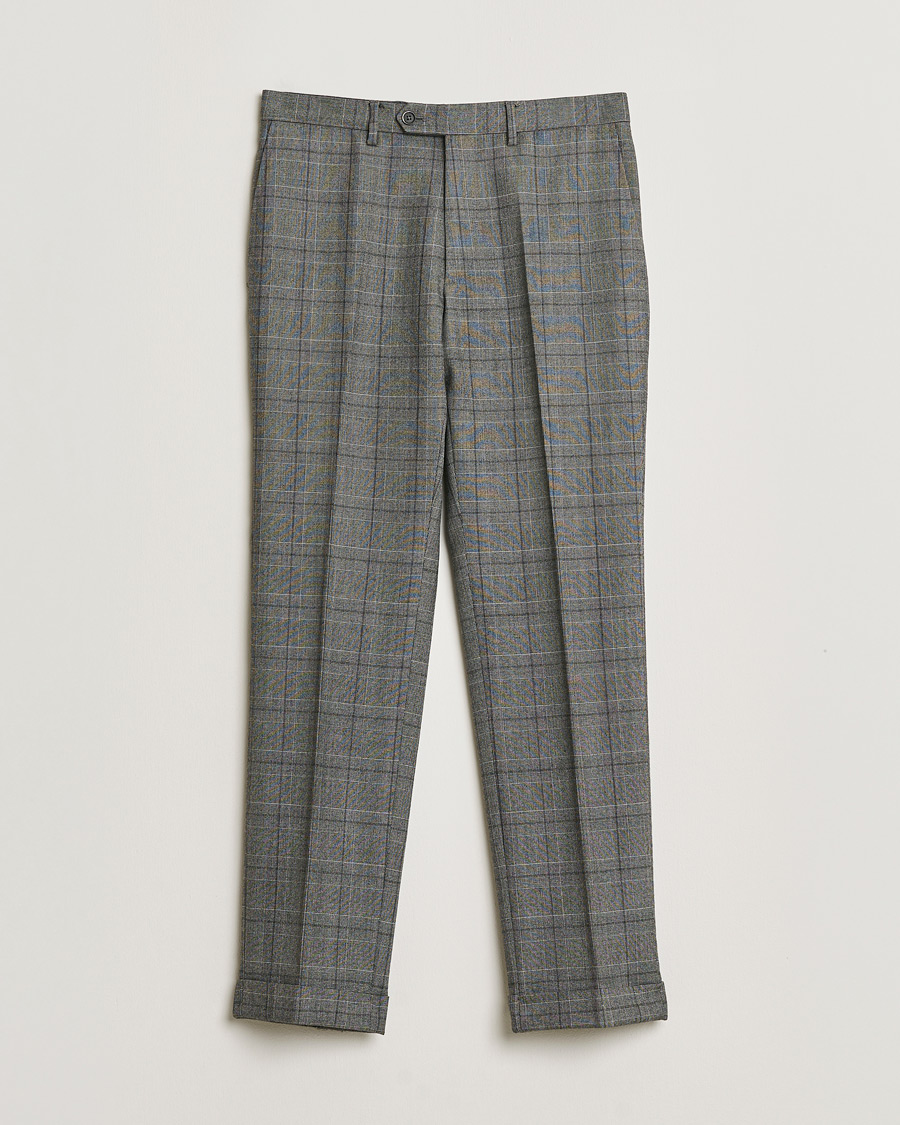 Herre | Pre-owned Dresser | Pre-owned | Caruso Checked Wool Suit Grey 48