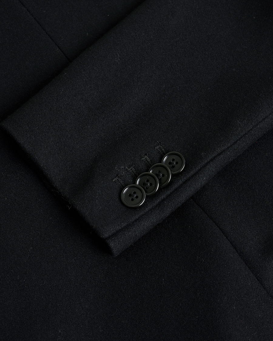Herre | J.Lindeberg Holger Compact Melton Wool Coat Black 48 | Pre-owned | J.Lindeberg Holger Compact Melton Wool Coat Black 48