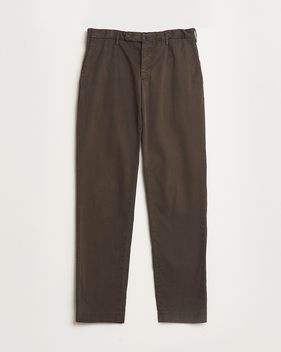 Herre | Pre-owned Bukser | Pre-owned | Incotex Slim Fit Cotton Stretch Chinos Dark Brown 48