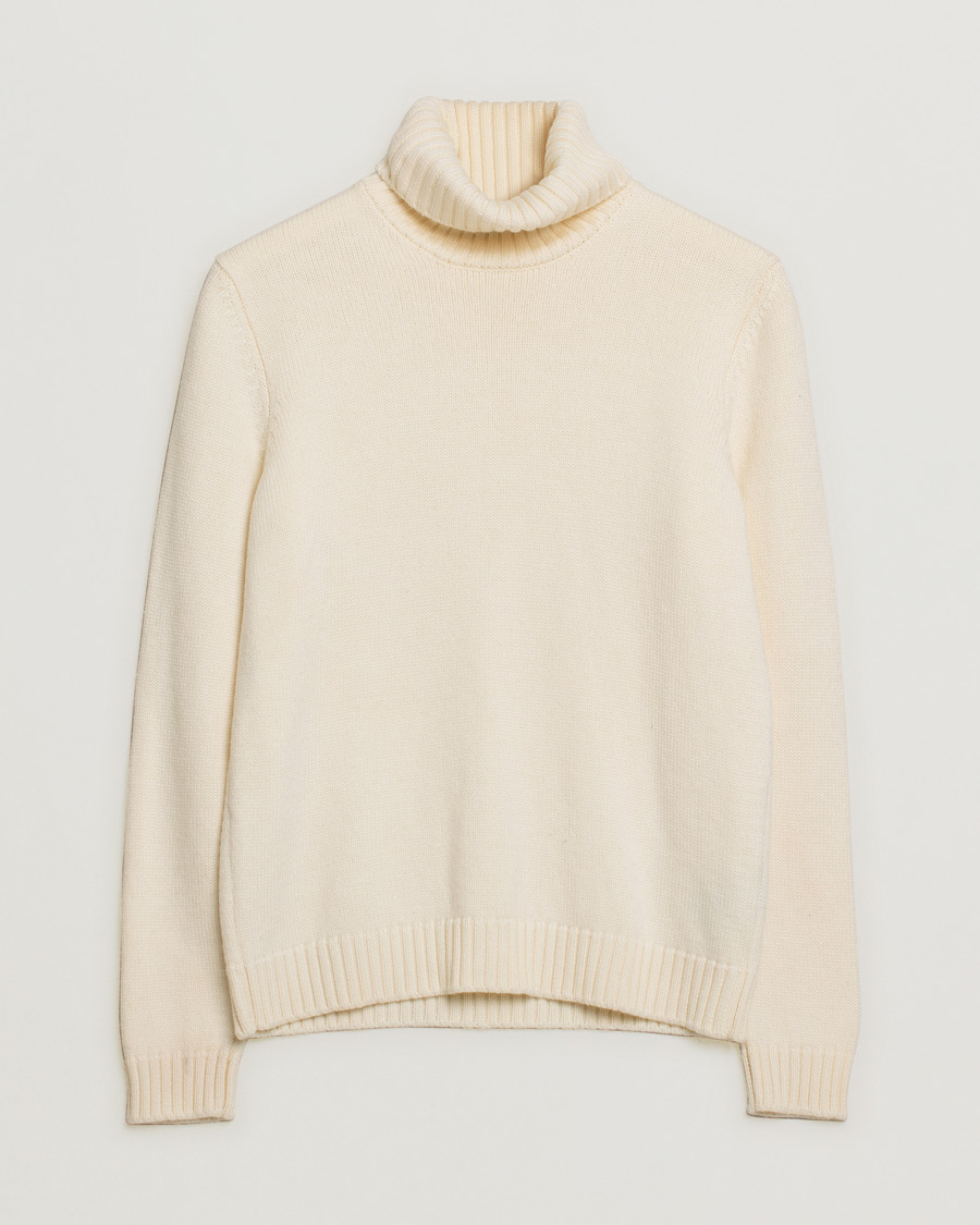 Herre | Zanone Virgin Merino Wool Rollneck Latte | Pre-owned | Zanone Virgin Merino Wool Rollneck Latte