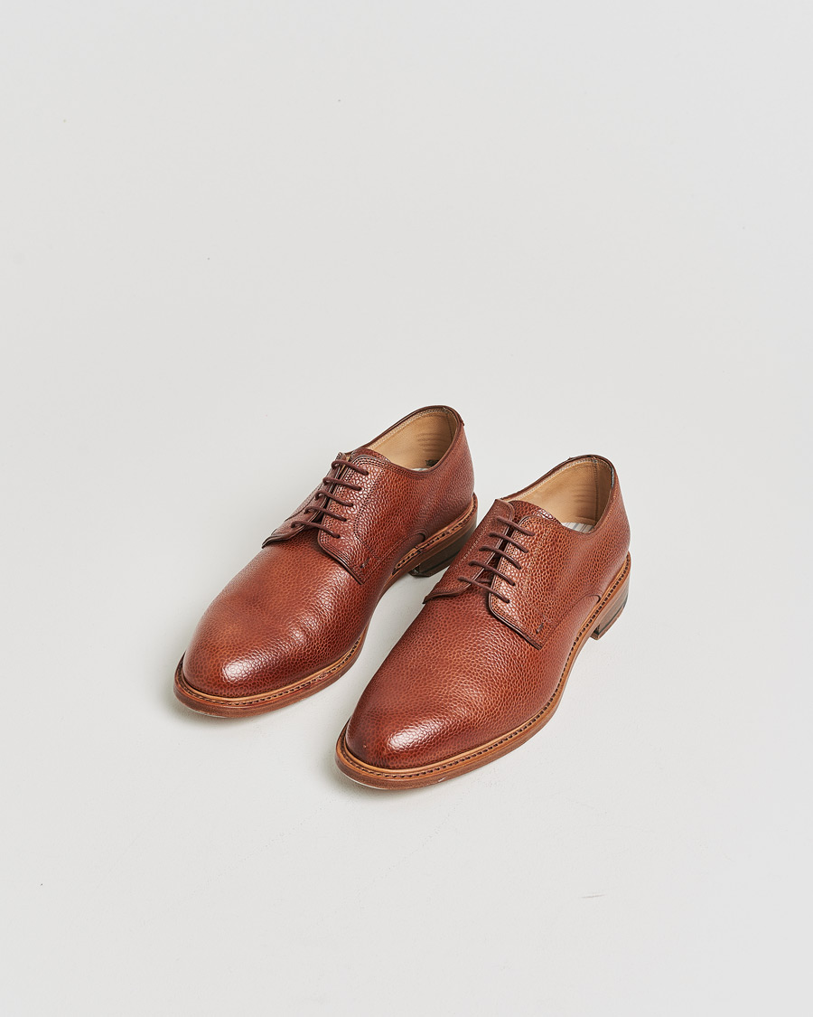 Herre | Pre-owned Randsydde sko | Pre-owned | Paraboot Grained Leather Derby Brown UK7,5 - EU41,5
