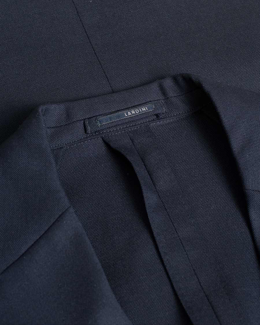 Herre | Lardini Patch Pocket Wool Blazer Navy | Pre-owned | Lardini Patch Pocket Wool Blazer Navy