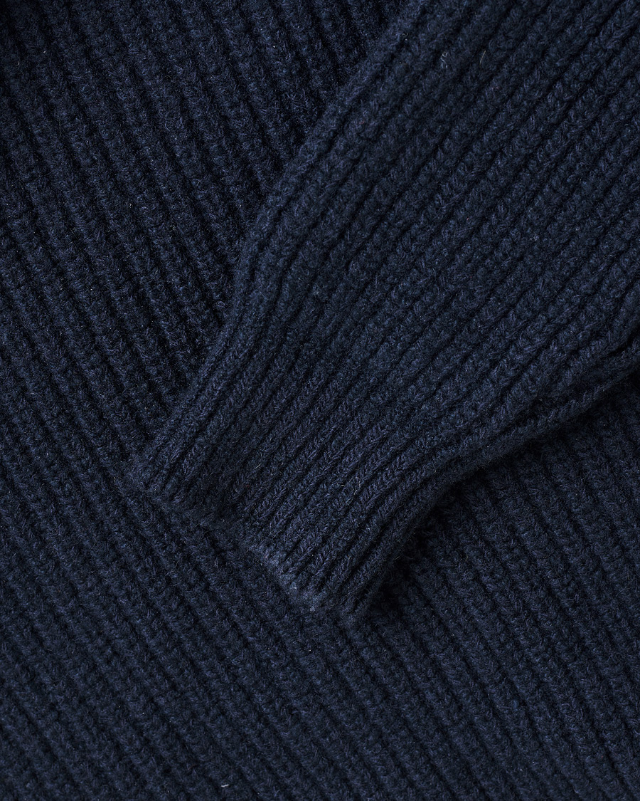 Herre | Inis Meáin Wool/Cashmere Boatbuilder Turtleneck Navy | Pre-owned | Inis Meáin Wool/Cashmere Boatbuilder Turtleneck Navy