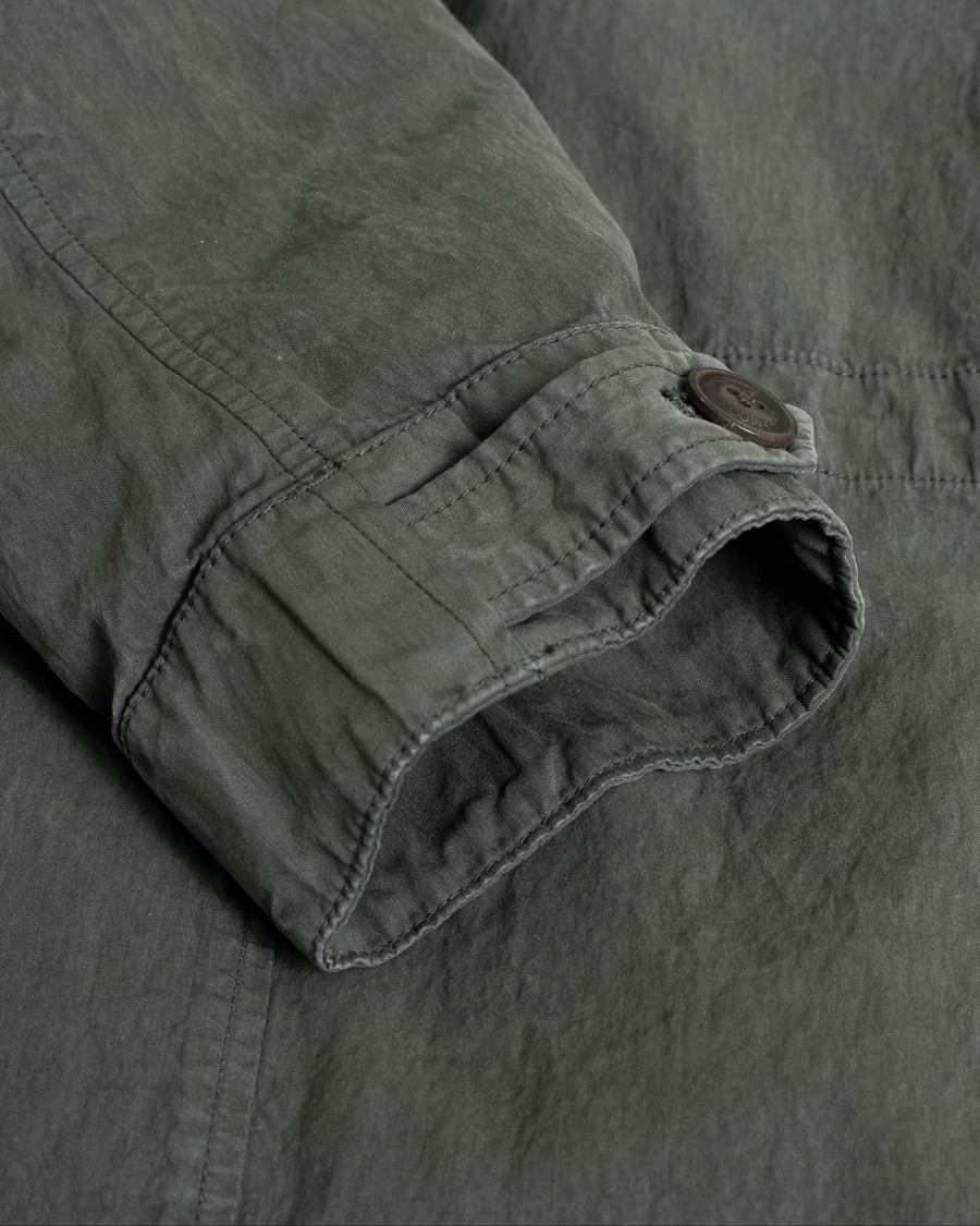 Herre | C.P. Company 50 Fili Garment Dyed Cotton/Nylon 2 in 1 Parka Green | Pre-owned | C.P. Company 50 Fili Garment Dyed Cotton/Nylon 2 in 1 Parka Green