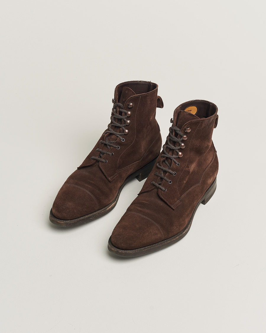 Herre | Edward Green Galway Boot Mink Suede | Pre-owned | Edward Green Galway Boot Mink Suede