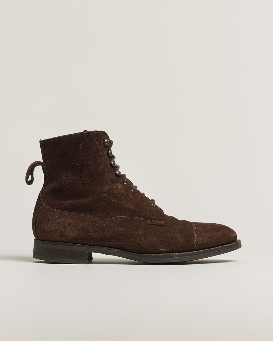 Herre | Edward Green Galway Boot Mink Suede | Pre-owned | Edward Green Galway Boot Mink Suede