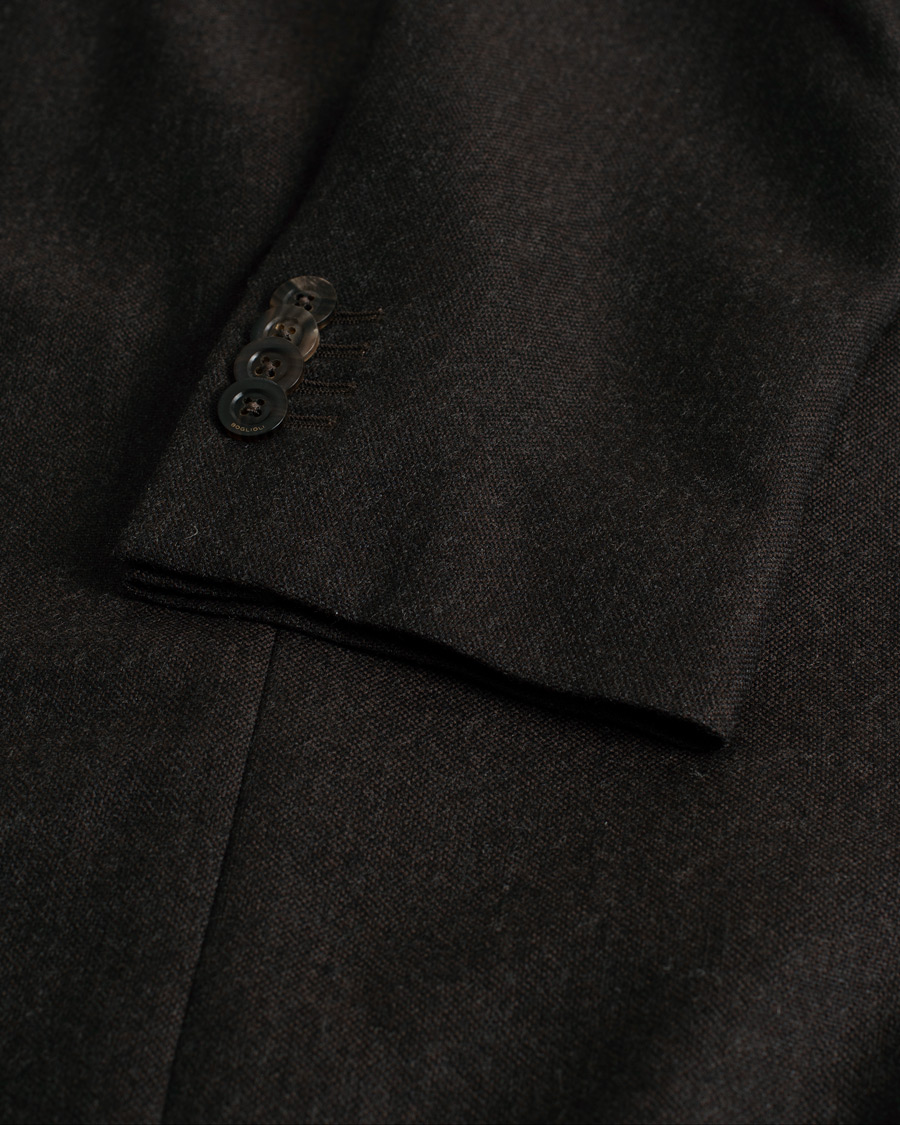 Herre | Boglioli K Jacket Wool Hopsack Blazer Dark Brown | Pre-owned | Boglioli K Jacket Wool Hopsack Blazer Dark Brown
