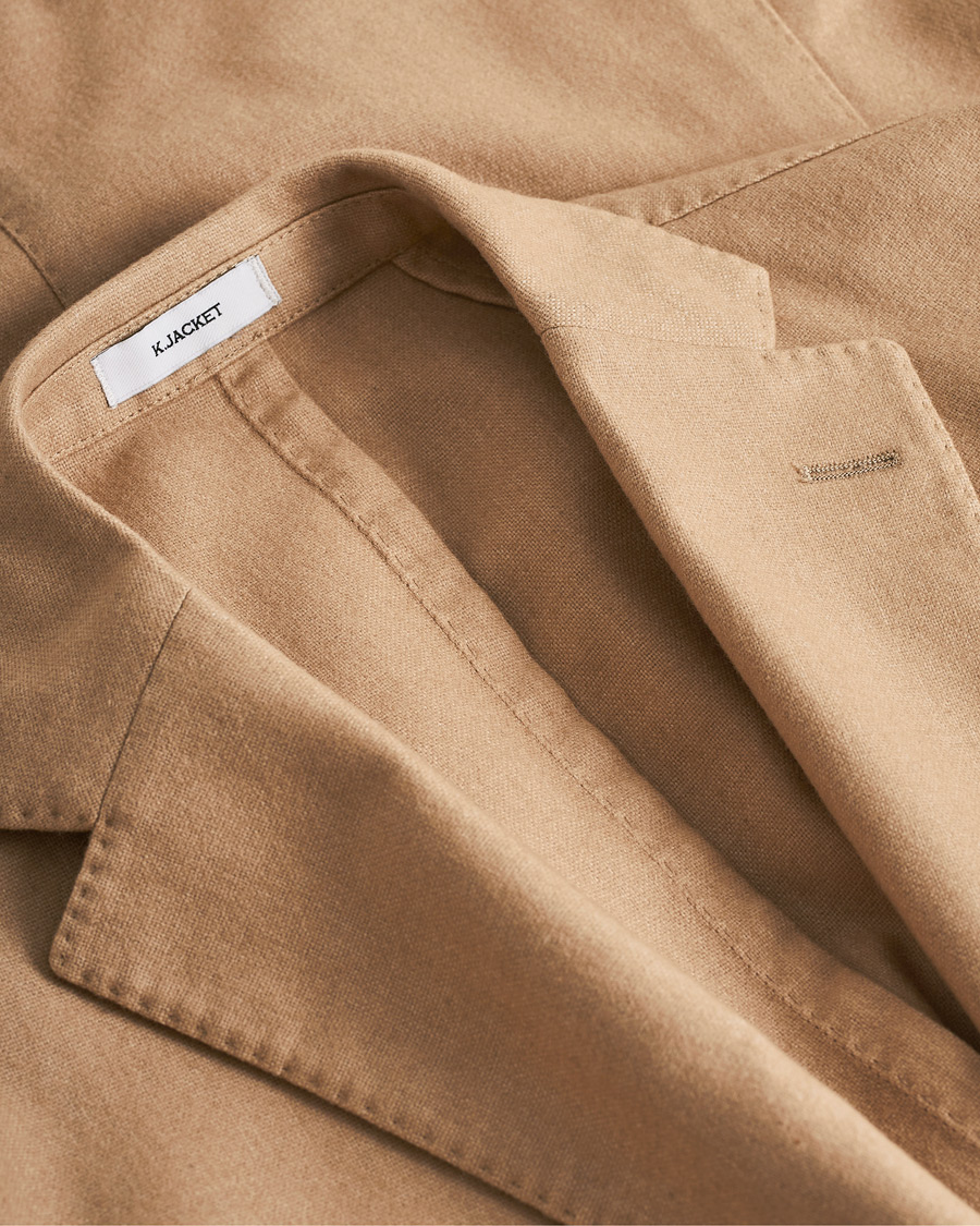 Herre | Boglioli K Jacket Dyed Flannel Blazer Beige | Pre-owned | Boglioli K Jacket Dyed Flannel Blazer Beige