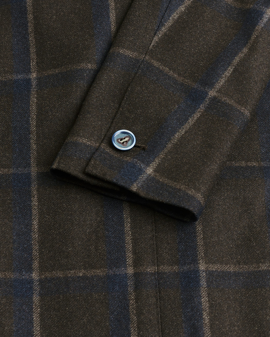 Herre | Pre-owned Dressjakker | Pre-owned | Gabo Napoli Checked Double Breasted Blazer Brown 48