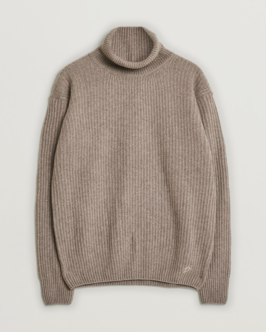 Herre | Pre-owned Gensere | Pre-owned | Valstar Ribbed Cashmere Rollneck Taupe L