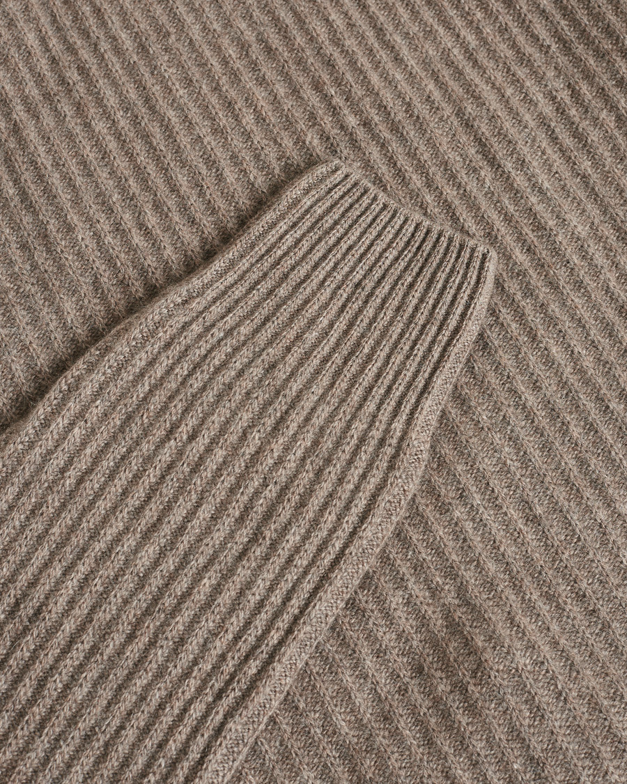 Herre | Pre-owned Gensere | Pre-owned | Valstar Ribbed Cashmere Rollneck Taupe L