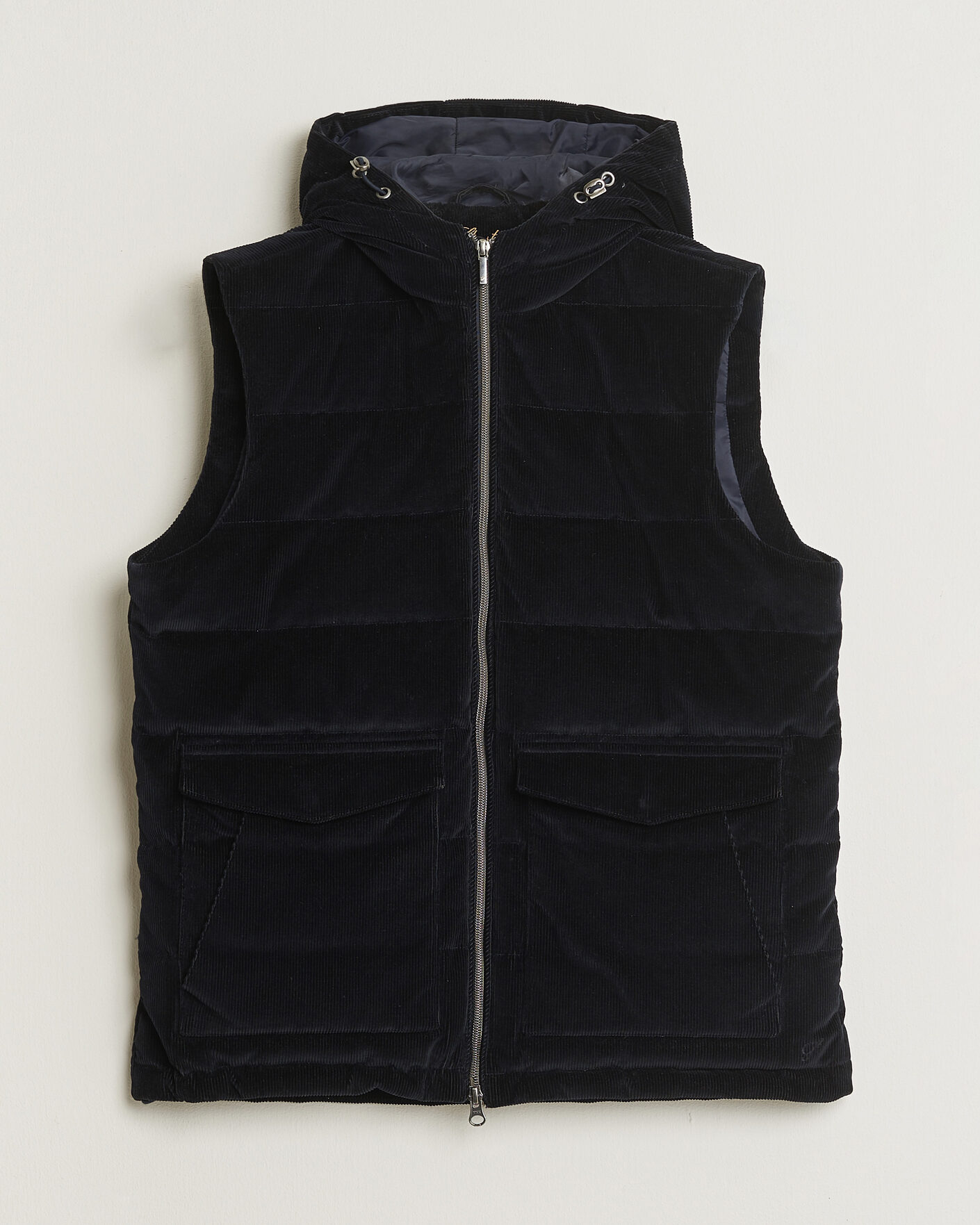 Herre | Pre-owned Jakker | Pre-owned | Stenströms Hooded Corduroy Vest Navy M