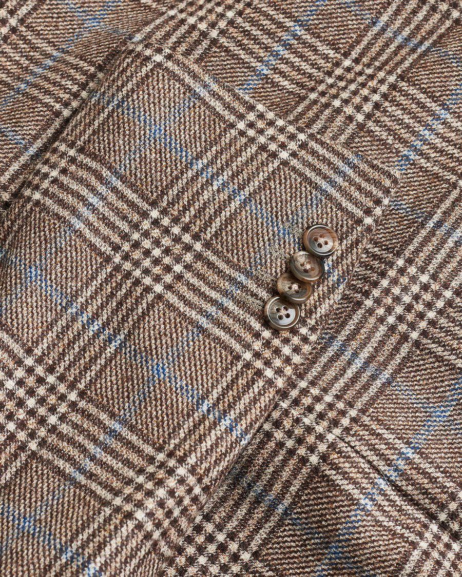 Herre | Pre-owned Dressjakker | Pre-owned | Corneliani Check Wool Blazer Brown 52