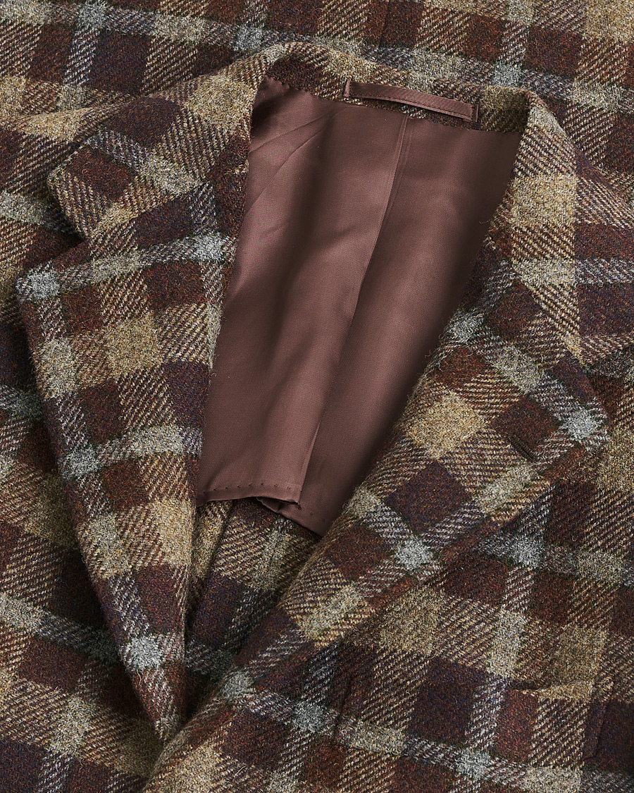 Herre | Pre-owned Dressjakker | Pre-owned | Ring Jacket Checked Wool Blazer Brown 50