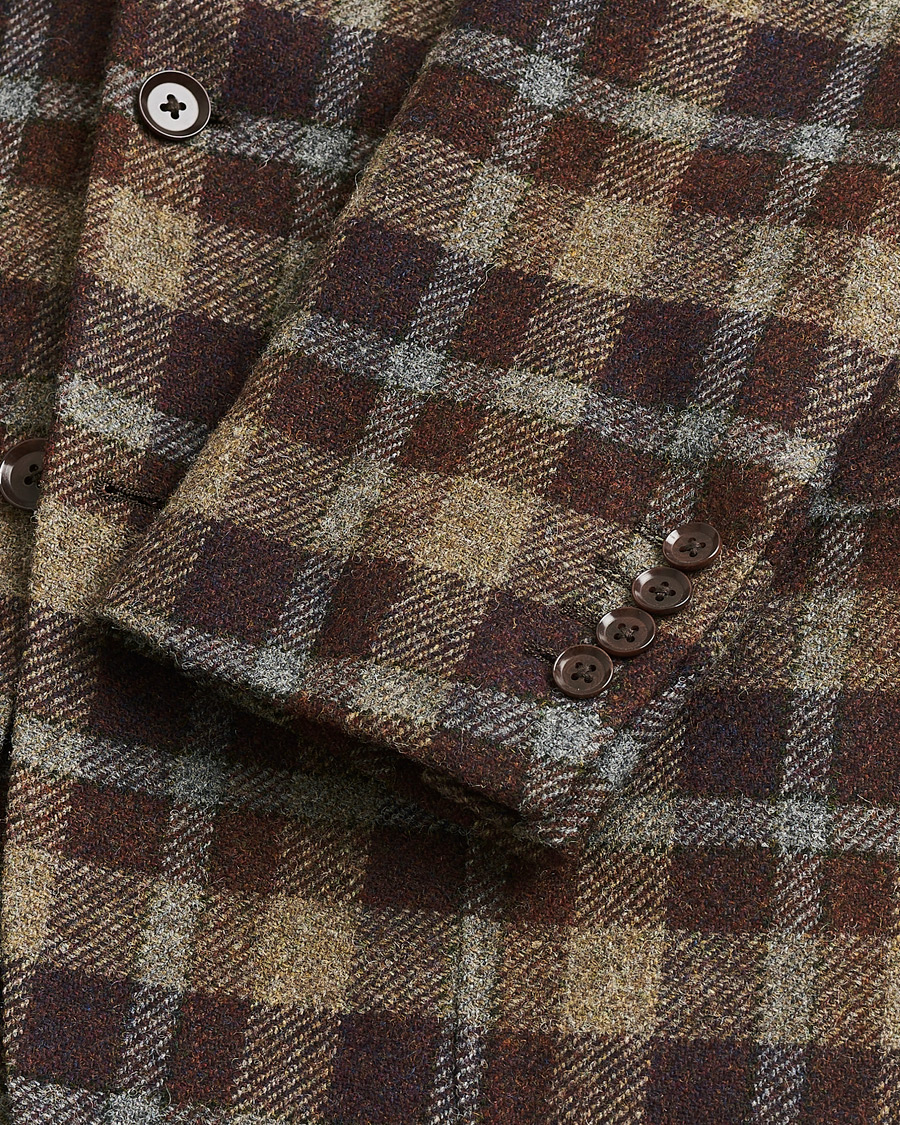 Herre | Pre-owned Dressjakker | Pre-owned | Ring Jacket Checked Wool Blazer Brown 50