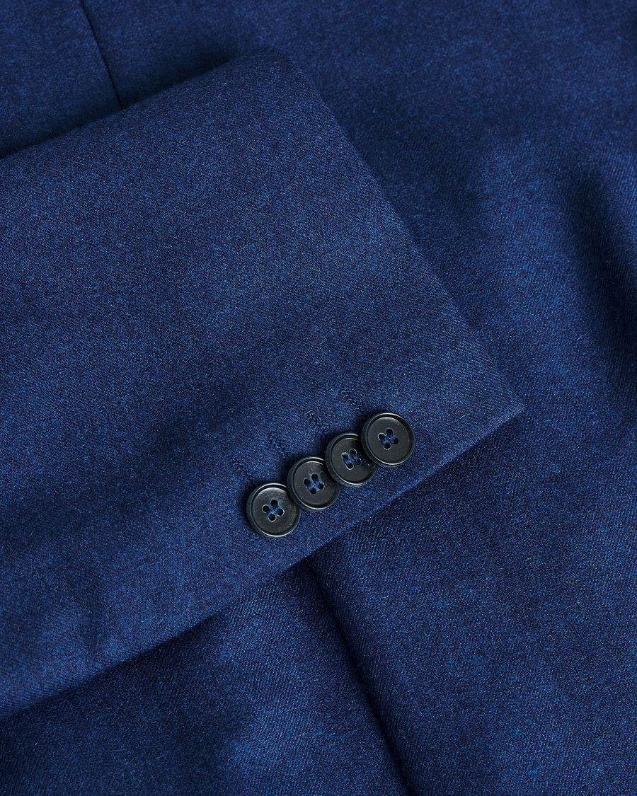 Herre | Pre-owned Dressjakker | Pre-owned | Oscar Jacobson Einar Cashmere Flannel Blazer Blue 44