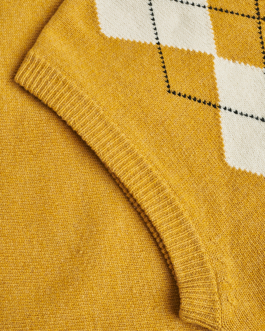 Herre | Pre-owned Gensere | Pre-owned | Marni Shetland Argyle Knit Vest White/Yellow 48ashmere Hoodie Beige S