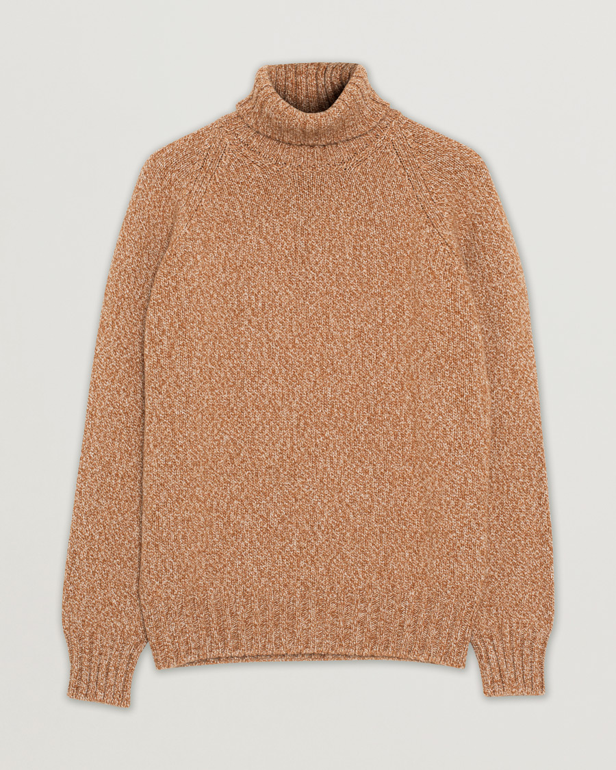 Herre | Gensere | Pre-owned | Gran Sasso Multitone Cashmere Rollneck Rust 50