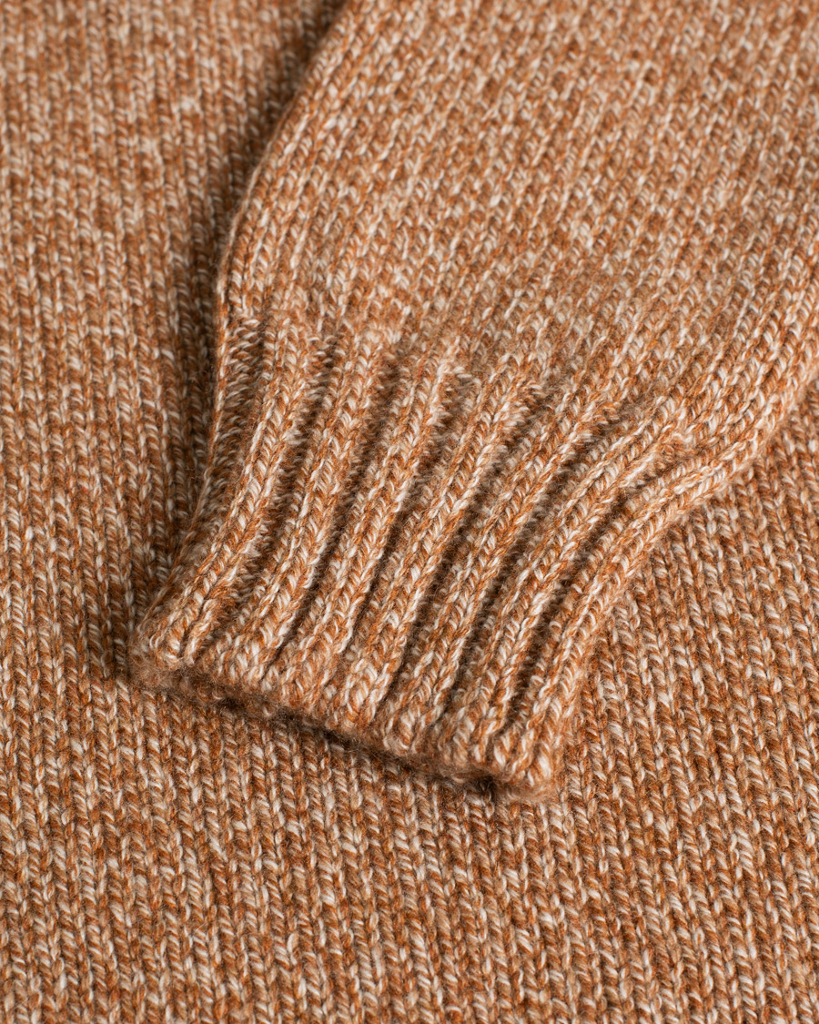 Herre | Gensere | Pre-owned | Gran Sasso Multitone Cashmere Rollneck Rust 50