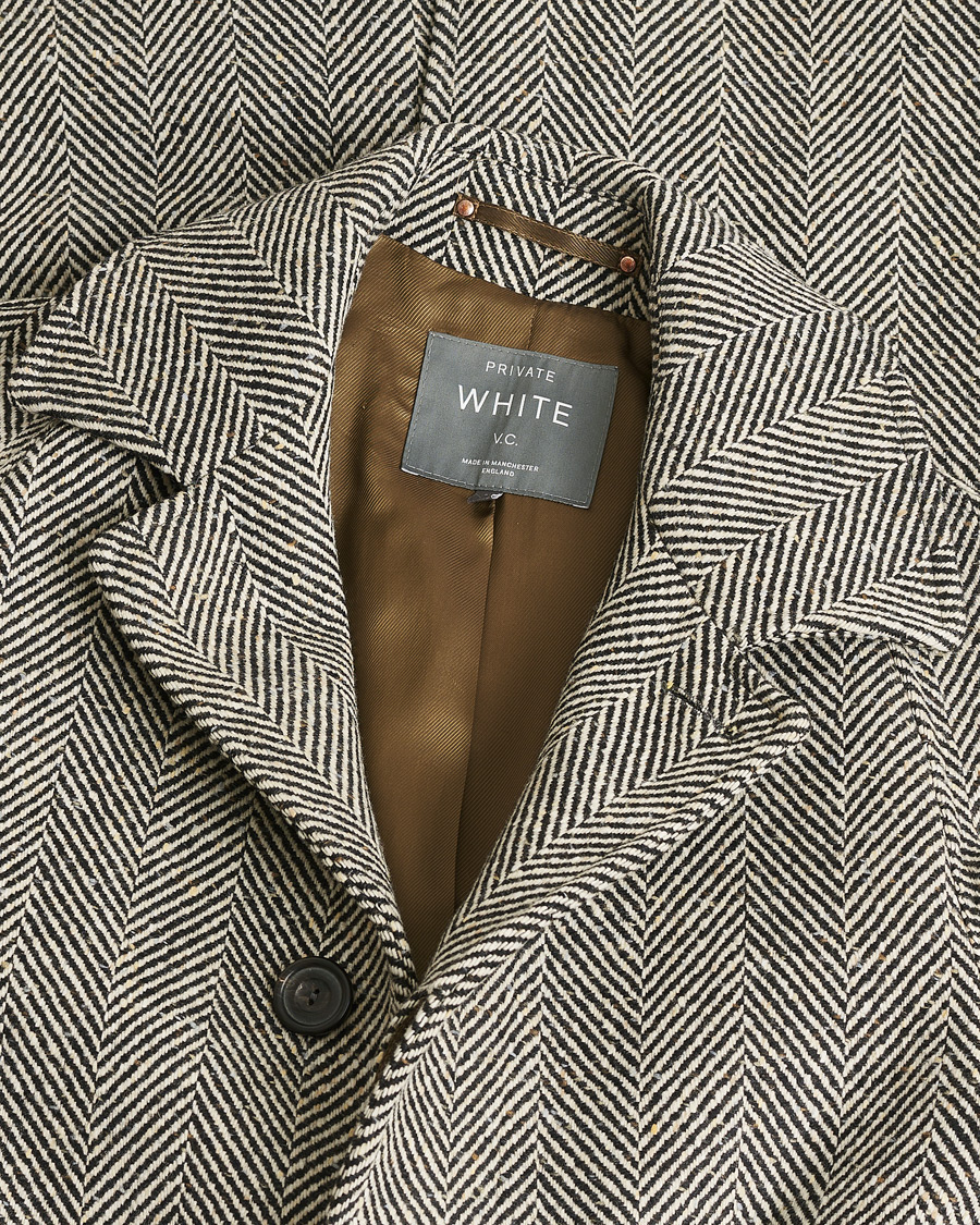 Herre | Pre-owned Jakker | Pre-owned | Private White V.C. Raglan Wool Coat Black & Cream 2 - XS