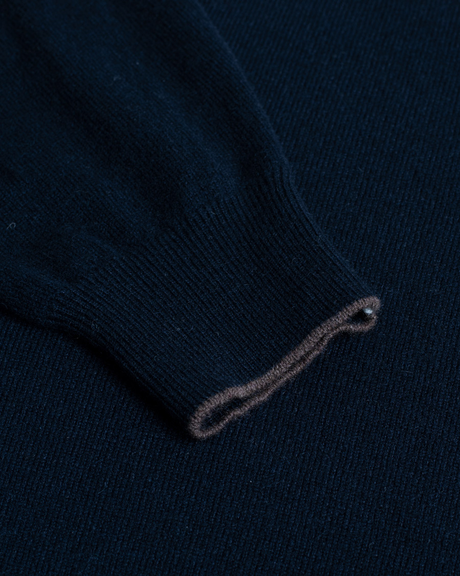 Herre | Gensere | Pre-owned | Fioroni Cashmere V Neck Sweater Navy 48