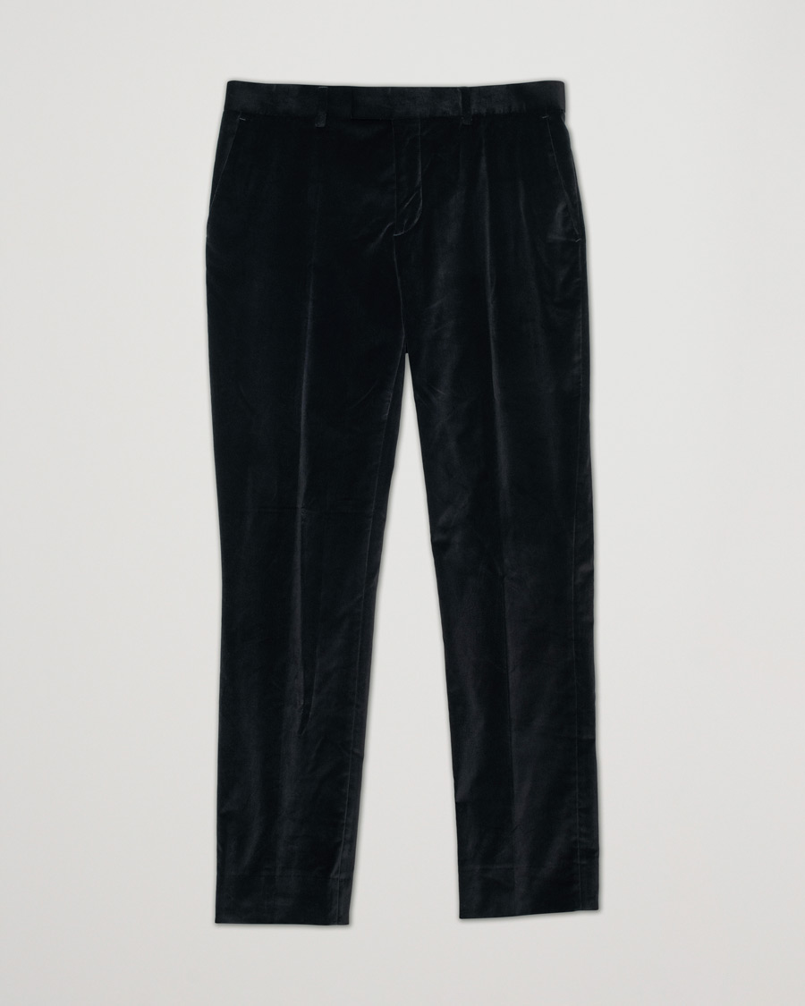 Herre | J.Lindeberg Liam Velvet Trousers Black | Pre-owned | J.Lindeberg Liam Velvet Trousers Black