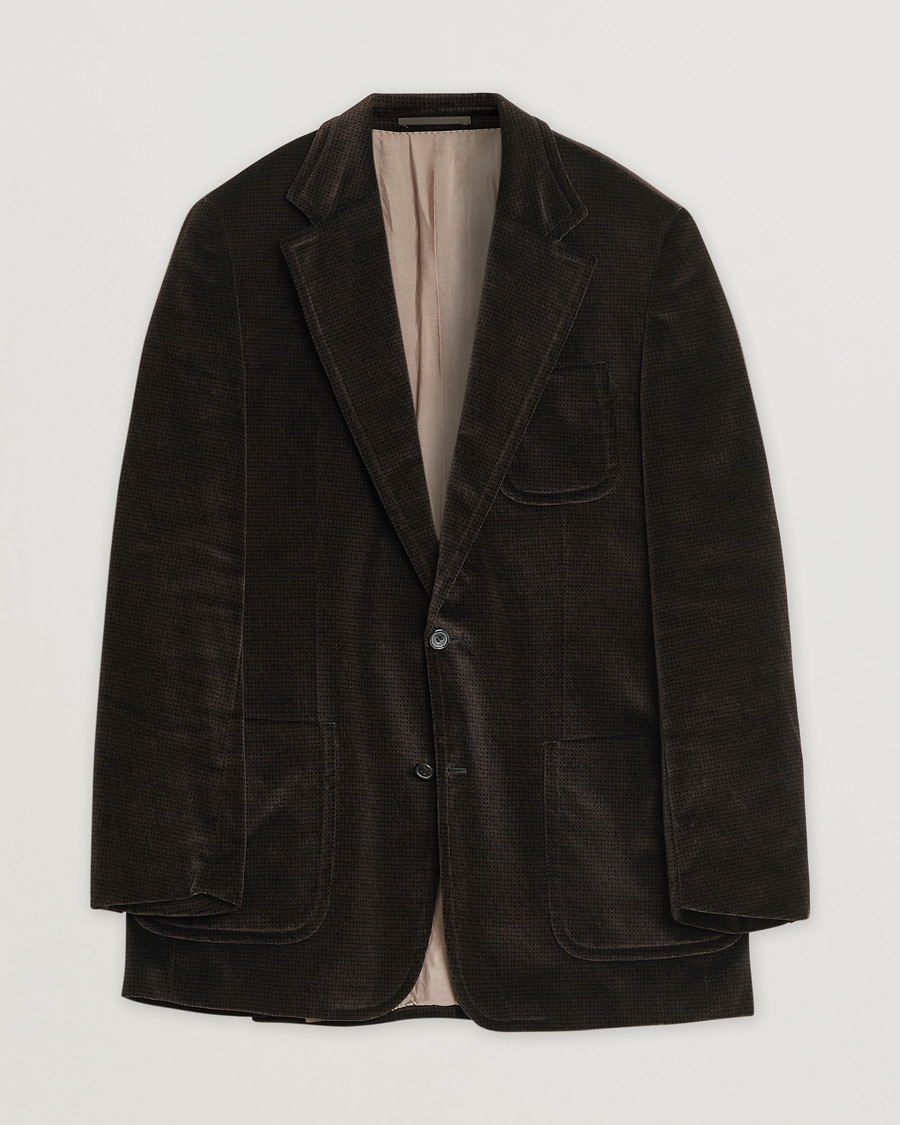 Herre | Pre-owned Dressjakker | Pre-owned | BOSS Velvet Blazer Brown 50