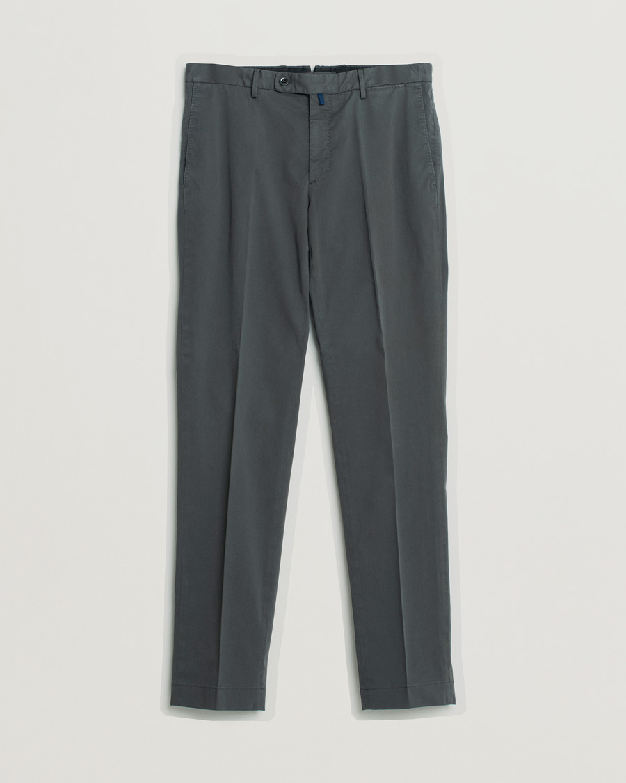 Herre | Incotex Regular Fit Comfort Chinos Charcoal | Pre-owned | Incotex Regular Fit Comfort Chinos Charcoal