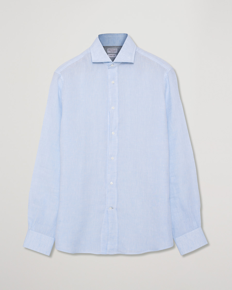 Herre | Skjorter | Pre-owned | Brunello Cucinelli Linen Shirt Blue M