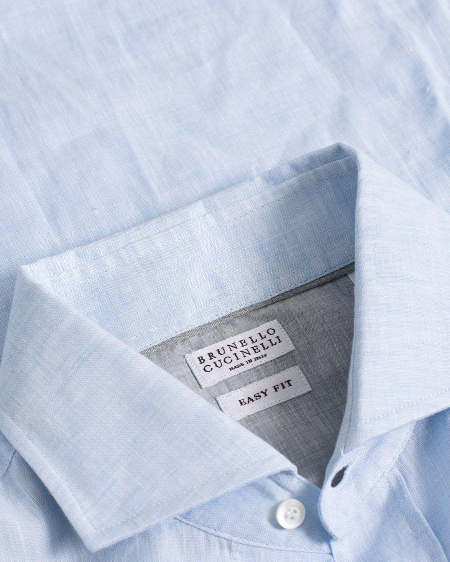 Herre | Skjorter | Pre-owned | Brunello Cucinelli Linen Shirt Blue M