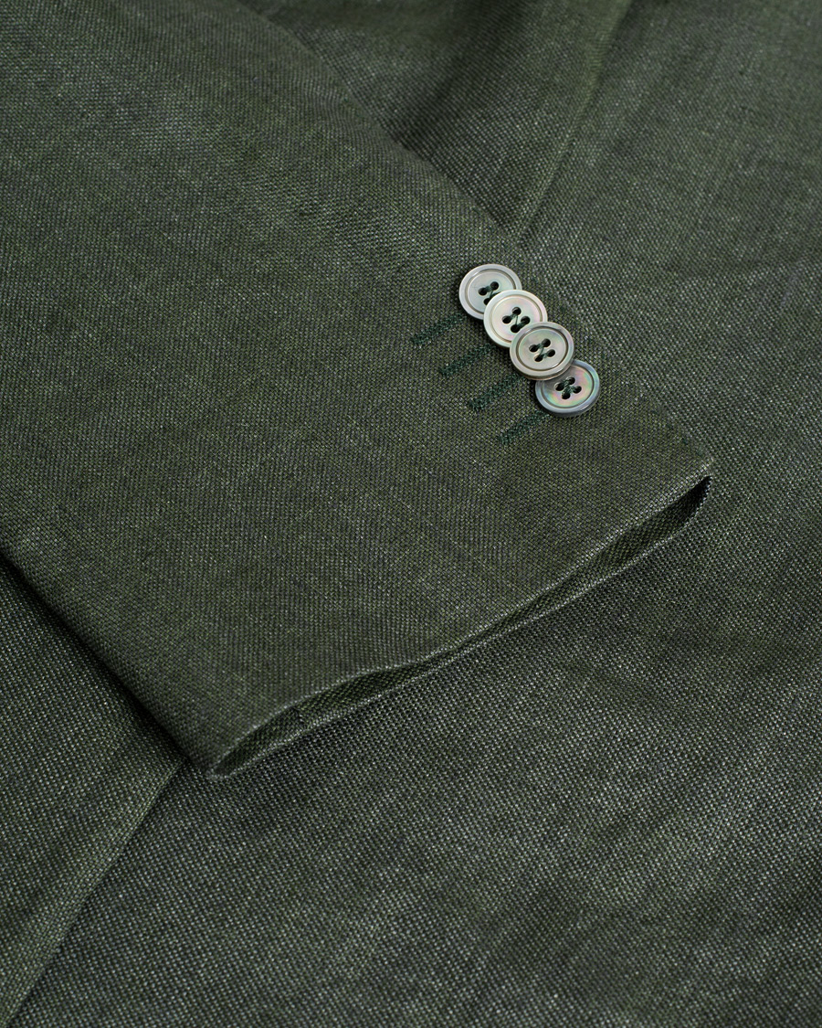 Herre | Dressjakker | Pre-owned | Oscar Jacobson Ferry Linen Suit Green 50