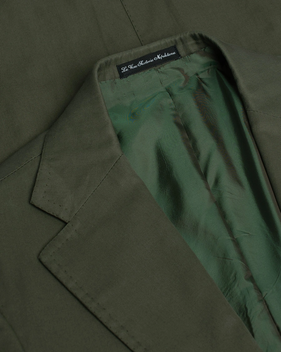Herre | Orazio Luciano Cotton Suit Green 50 | Pre-owned | Orazio Luciano Cotton Suit Green 50