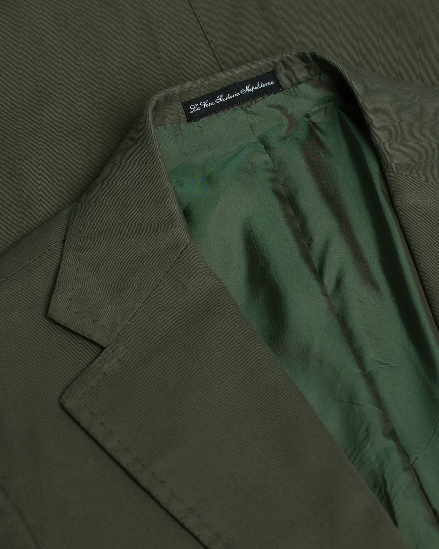 Herre | Pre-owned Dresser | Pre-owned | Orazio Luciano Cotton Suit Green 50