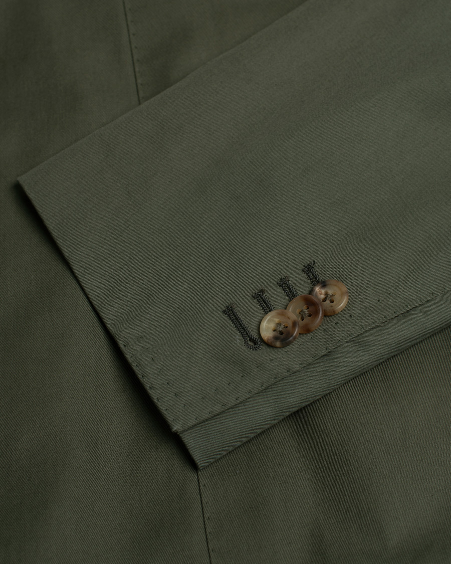 Herre | Pre-owned Dresser | Pre-owned | Orazio Luciano Cotton Suit Green 50