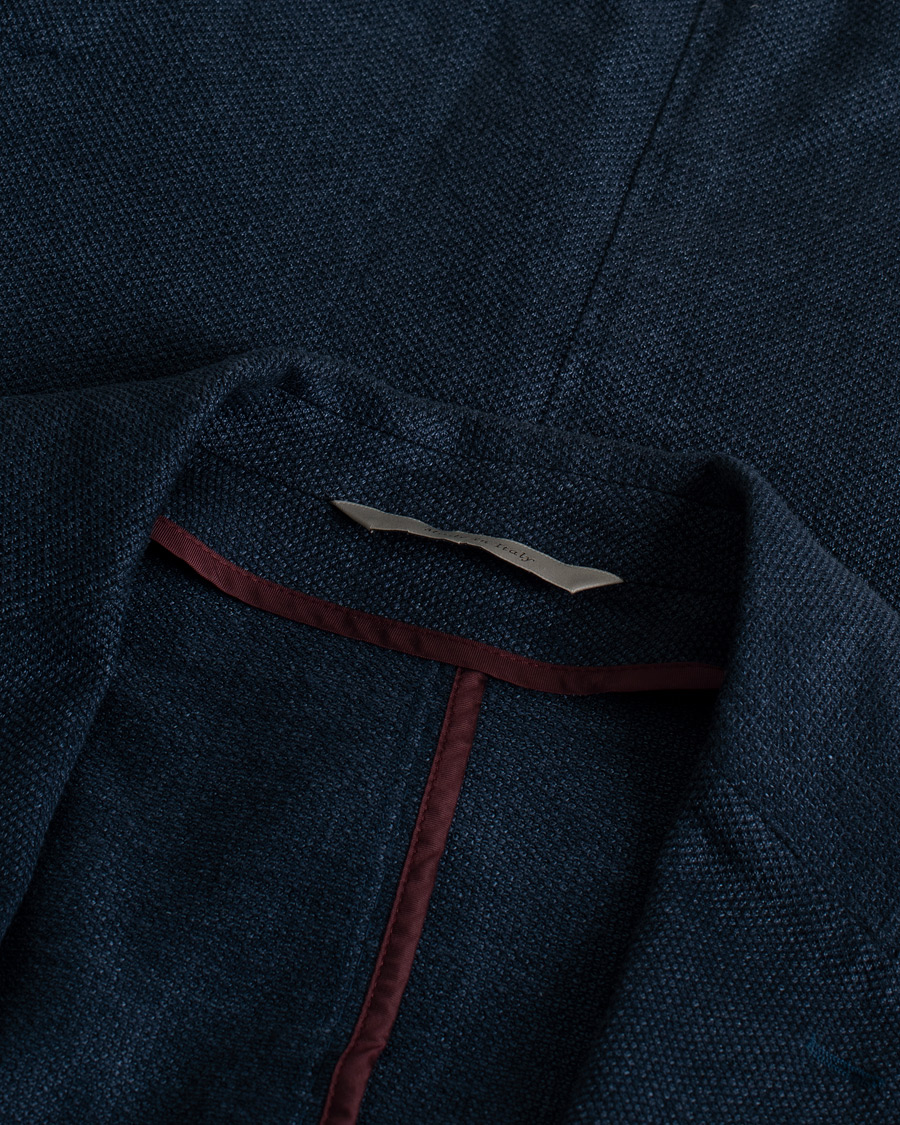 Herre | Pre-owned Dressjakker | Pre-owned | Canali Linen/Cotton Jersey Blazer Dark Blue