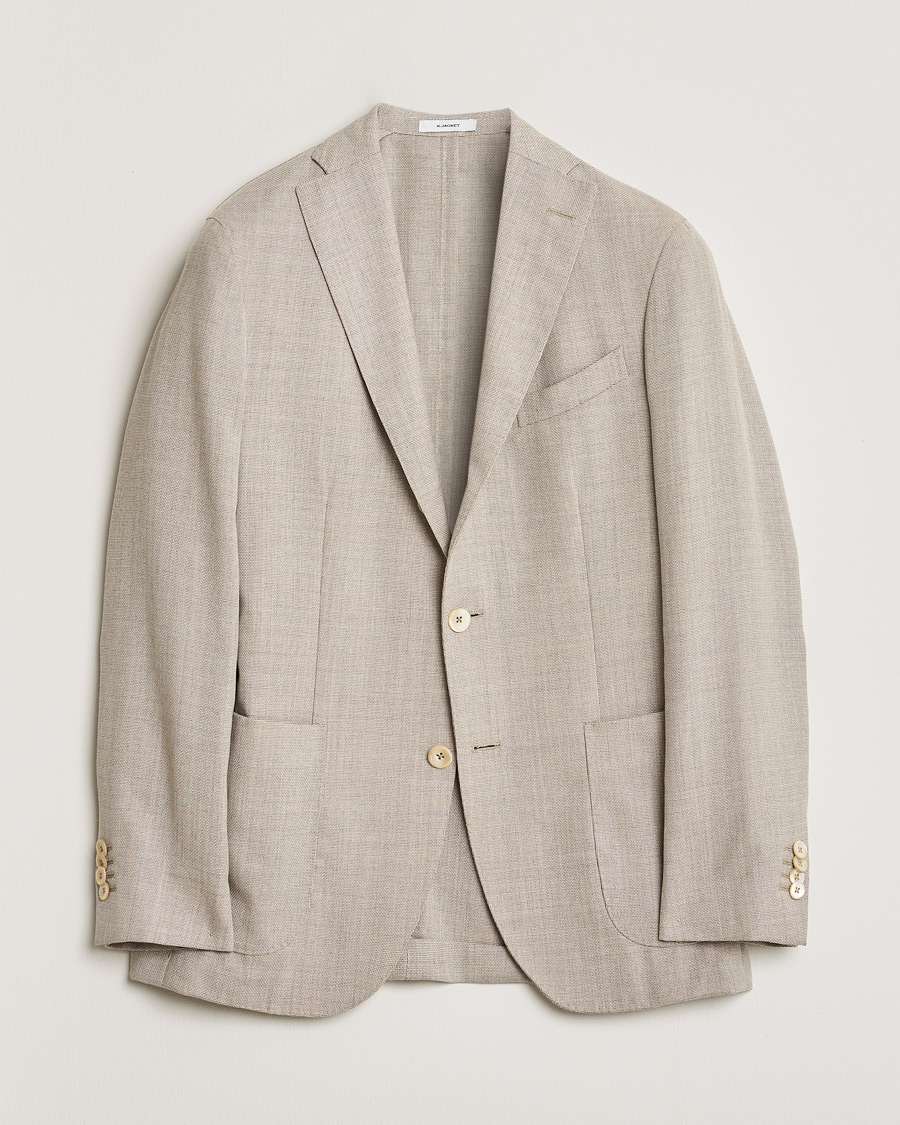 Herre | Pre-owned Dressjakker | Pre-owned | Boglioli K Jacket Wool Hopsack Blazer Beige 46