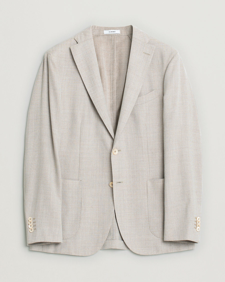 Herre | Pre-owned Dressjakker | Pre-owned | Boglioli K Jacket Wool Hopsack Blazer Beige