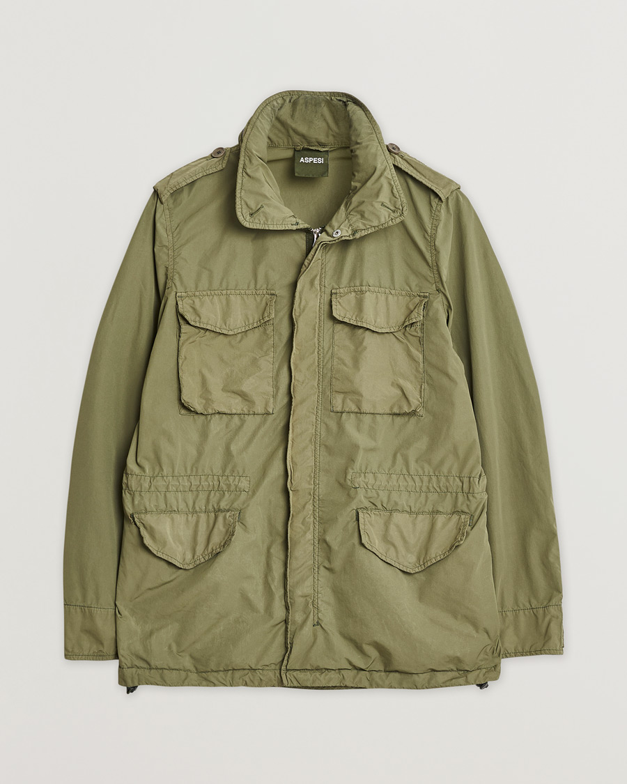 Herre | Pre-owned Jakker | Pre-owned | Aspesi Giubotto Garment Dyed Field Jacket Army Green