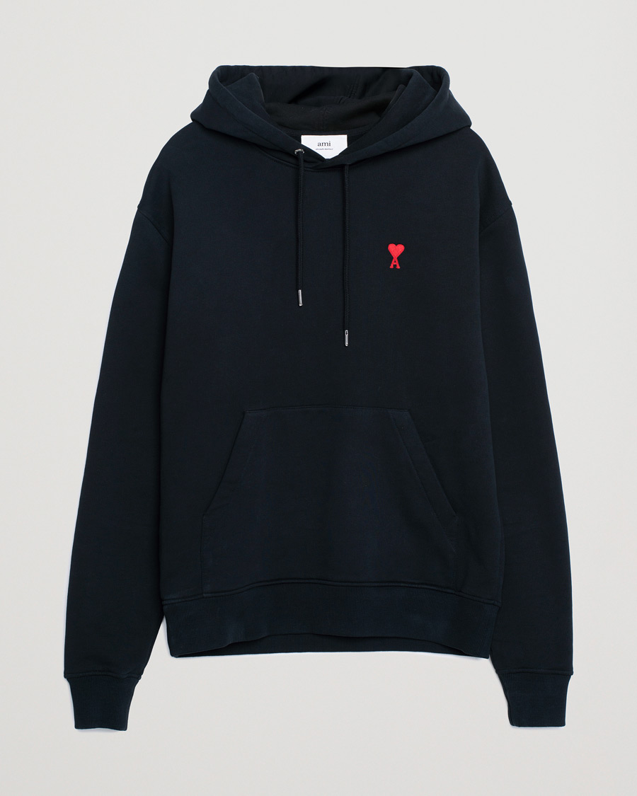 Herre | Gensere | Pre-owned | AMI Heart Logo Hoodie Black