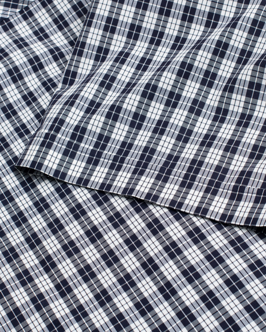 Herre | AMI Boxy Fit Short Sleeve Shirt Navy Check | Pre-owned | AMI Boxy Fit Short Sleeve Shirt Navy Check