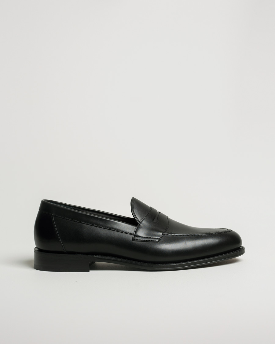 Herre | Loake 1880 Hornbeam Eco Penny Loafer Black | Pre-owned | Loake 1880 Hornbeam Eco Penny Loafer Black
