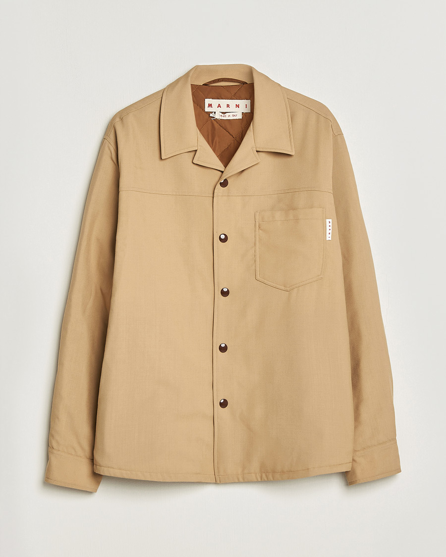 Herre | Marni Virgin Wool Shirt Jacket Dijon | Pre-owned | Marni Virgin Wool Shirt Jacket Dijon