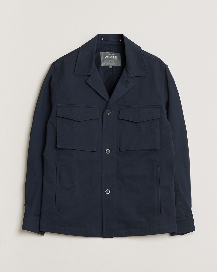 Herre | Pre-owned Skjorter | Pre-owned | Private White V.C. Cotton Overshirt Navy 2 - XS