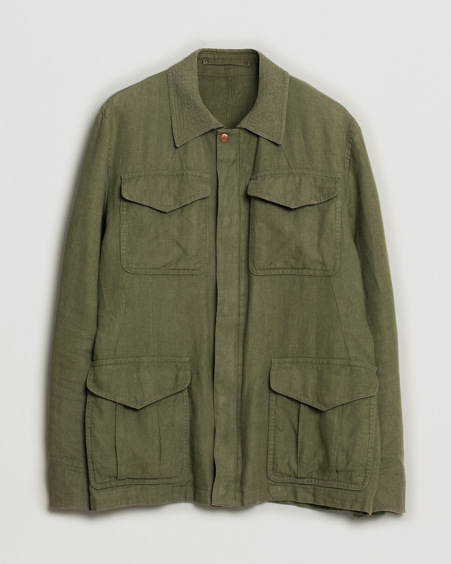 Herre | Jakker | Pre-owned | Private White V.C. Linen Field Jacket Green