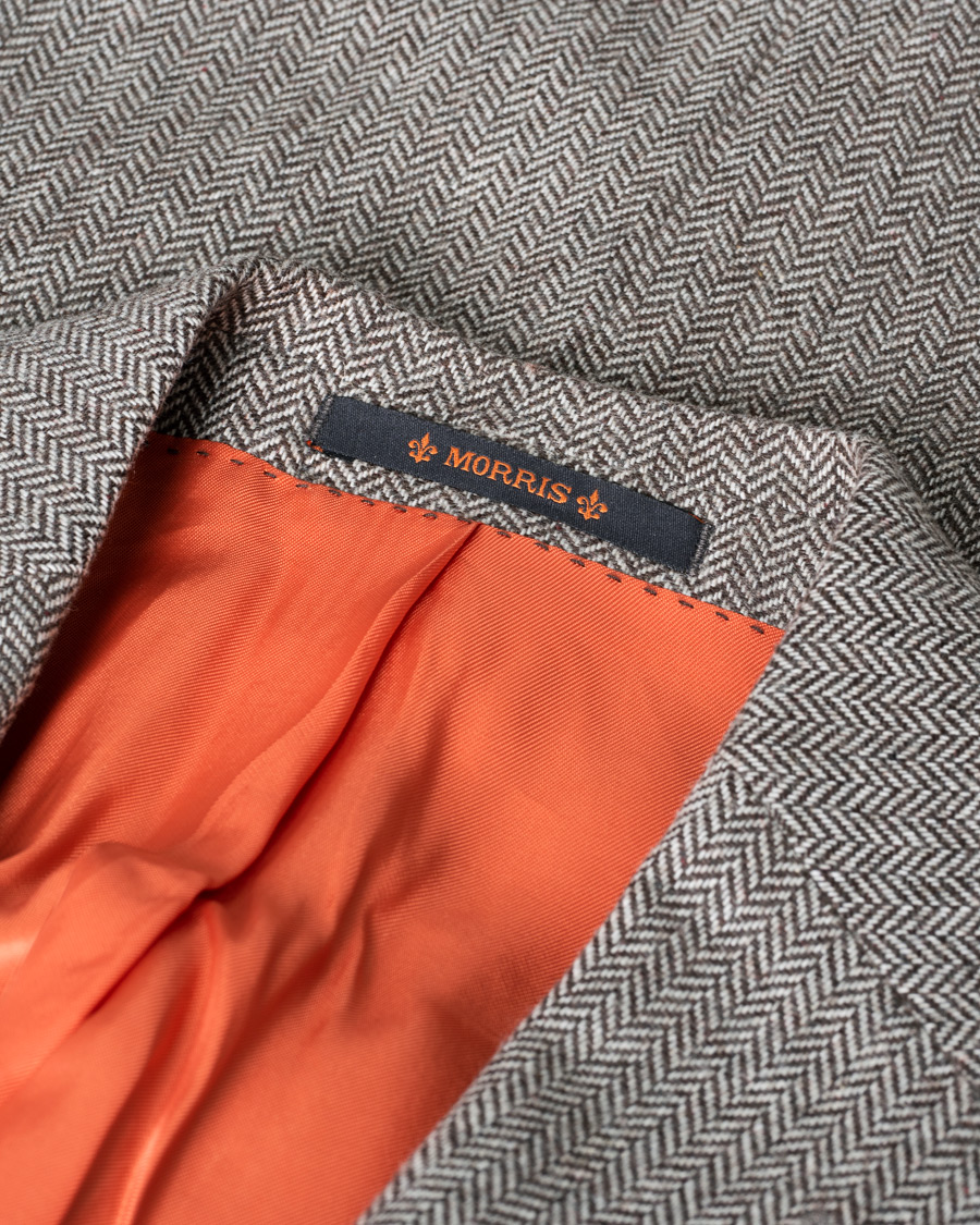 Herre | Dressjakker | Pre-owned | Morris Herringbone Wool Blazer Beige 50