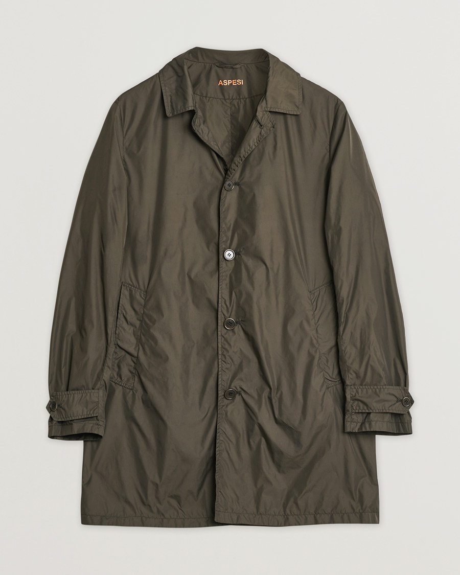 Herre | Pre-owned Jakker | Pre-owned | Aspesi Limone Raincoat Dark Green M